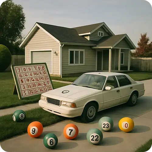 Dream prizes: house, car and lottery balls